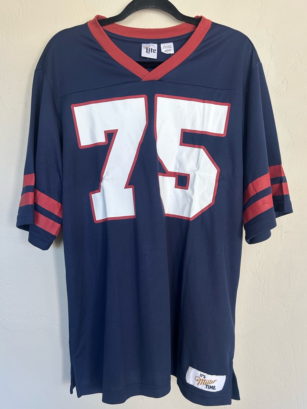 Miller Lite #75 promotional football jersey Size Med (1862)